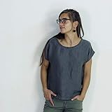 Algopix Similar Product 6 - Linen top Washed linen blouse Linen