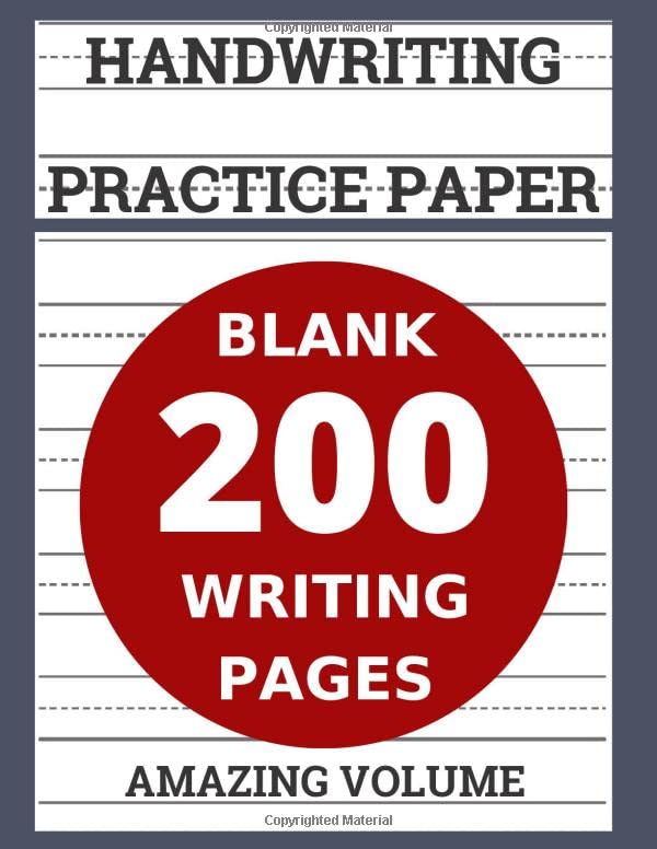 Algopix Similar Product 3 - Handwriting Practice Paper 200 Blank
