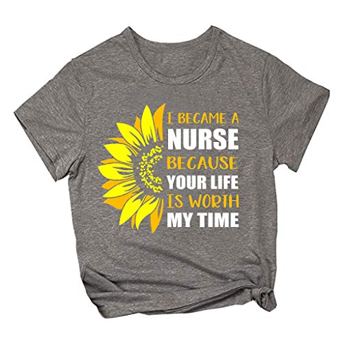 Algopix Similar Product 5 - haoricu Womens Sunflower Print Tee Teen