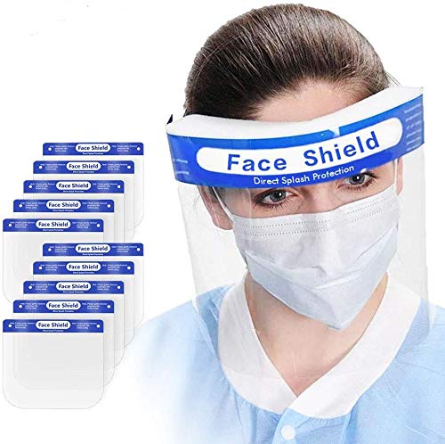 Algopix Similar Product 10 - 100Pcs Value Pack Premium Face Shield