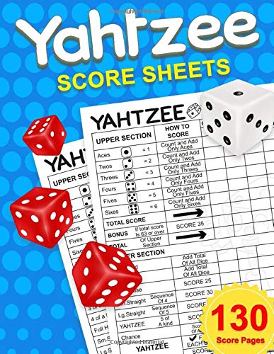 Algopix Similar Product 12 - Yahtzee Score Sheets Record Score Pads