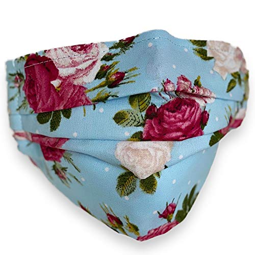 Algopix Similar Product 10 - Blue flower Face Mask  Face Mask 2
