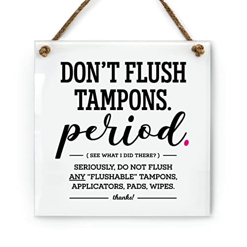 Algopix Similar Product 16 - 6x6 Inch Funny Chic Bathroom Sign 