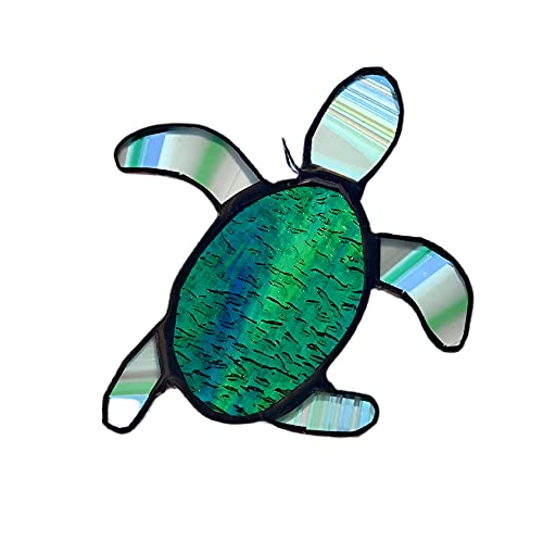 Algopix Similar Product 6 - Green Sea Turtle Stained Glass Sun