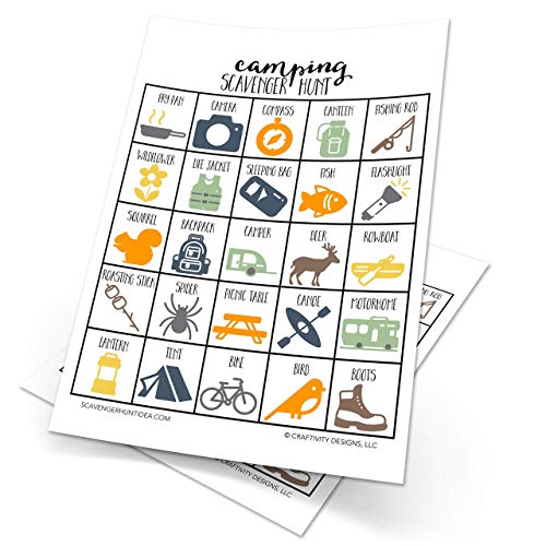 Algopix Similar Product 7 - Camping Scavenger Hunt Game for Kids