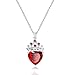 Algopix Similar Product 18 - Red Heart Golden Crown Necklace