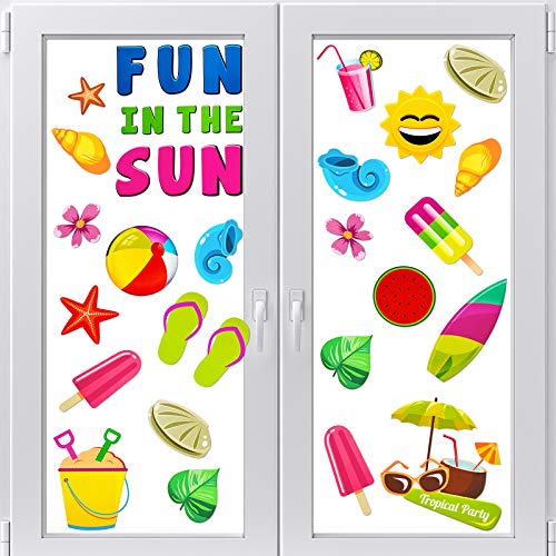 Algopix Similar Product 1 - Summer Window Clings Fun in The Sun