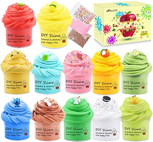 Algopix Similar Product 7 - iMelitoy 12 Pack Fruit Butter Slime Kit