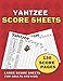 Algopix Similar Product 17 - Yahtzee score Sheets Large size 85 x