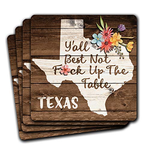 Algopix Similar Product 3 - Texas State Gift Souvenir 4pc Coaster