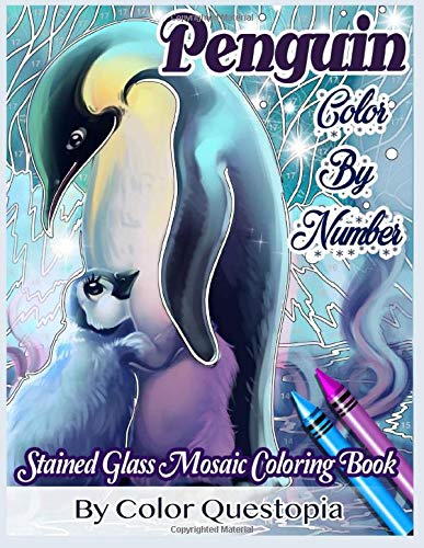 Algopix Similar Product 8 - Penguin Color By Number Stained Glass