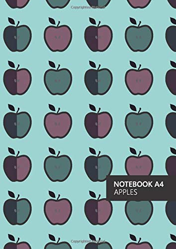 Algopix Similar Product 5 - Apples Notebook  A4 Winter Turquoise