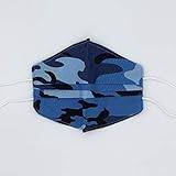 Algopix Similar Product 11 - 100 Cotton Blue Camo Fabric Face