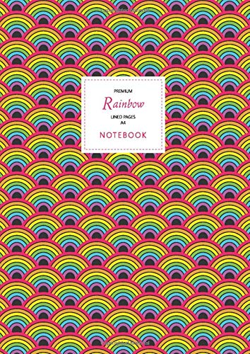 Algopix Similar Product 5 - Rainbow Notebook  Lined Pages  A4 