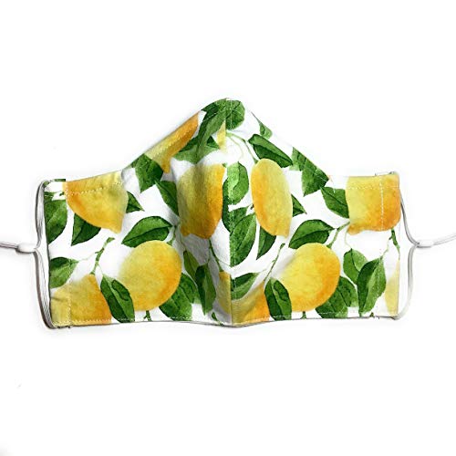 Algopix Similar Product 1 - Lemon Vine Fitted Face Mask Washable 3