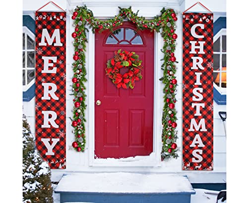 Algopix Similar Product 12 - Porch Christmas Decorations Merry