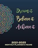 Algopix Similar Product 18 - 20212025 Monthly Planner 5 YearsDream