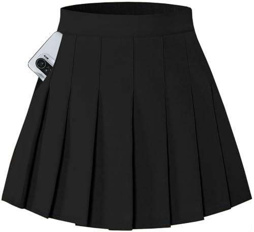 Algopix Similar Product 8 - Women Skirt Comfy High Waist School