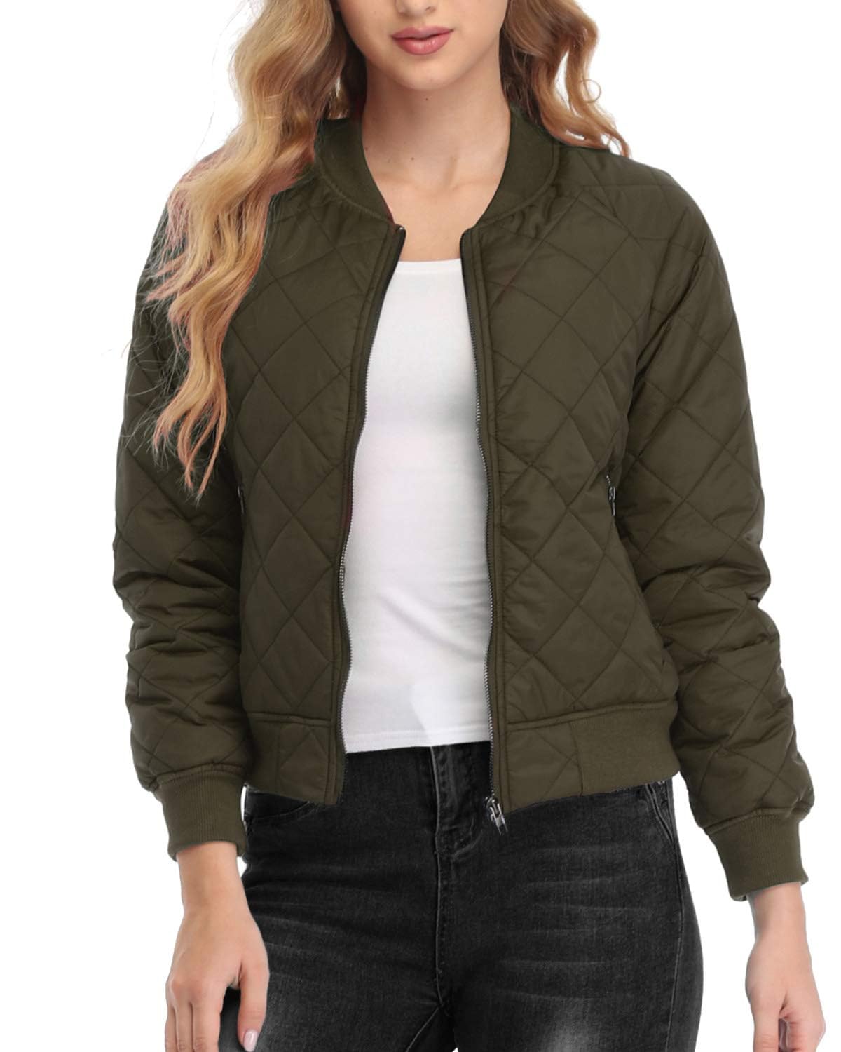 Algopix Similar Product 8 - andy  natalie Womens Bomber Jacket