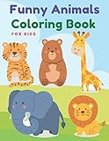 Algopix Similar Product 16 - Funny Animals Coloring Book for Kids
