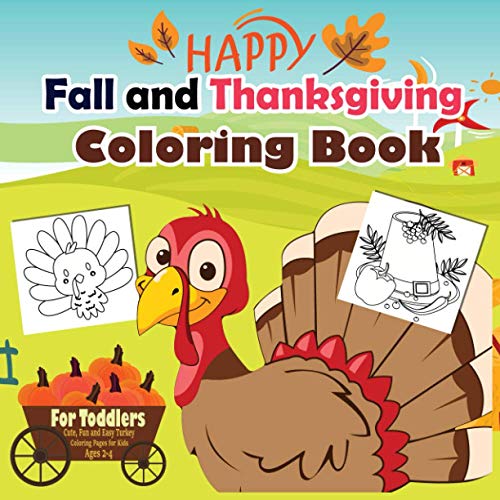Algopix Similar Product 12 - Happy Fall  Thanksgiving Coloring Book