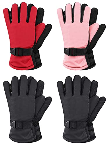 Algopix Similar Product 13 - 4 Pairs Kids Winter Waterproof Snow