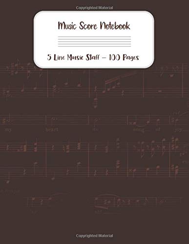 Algopix Similar Product 10 - Music Score Notebook Blank Sheet Music