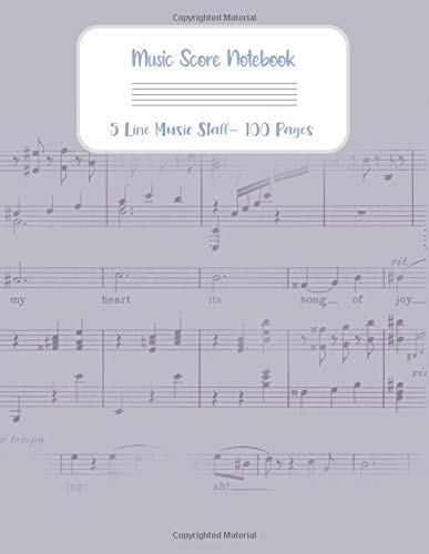Algopix Similar Product 14 - Music Score Notebook Blank Sheet Music