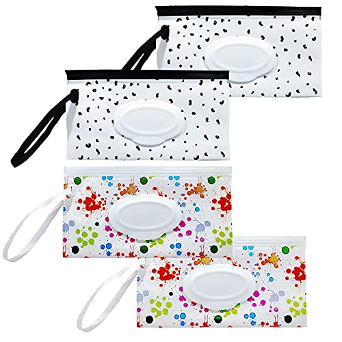 Algopix Similar Product 8 - 4 Pack Wet Wipe Pouch Portable Wet