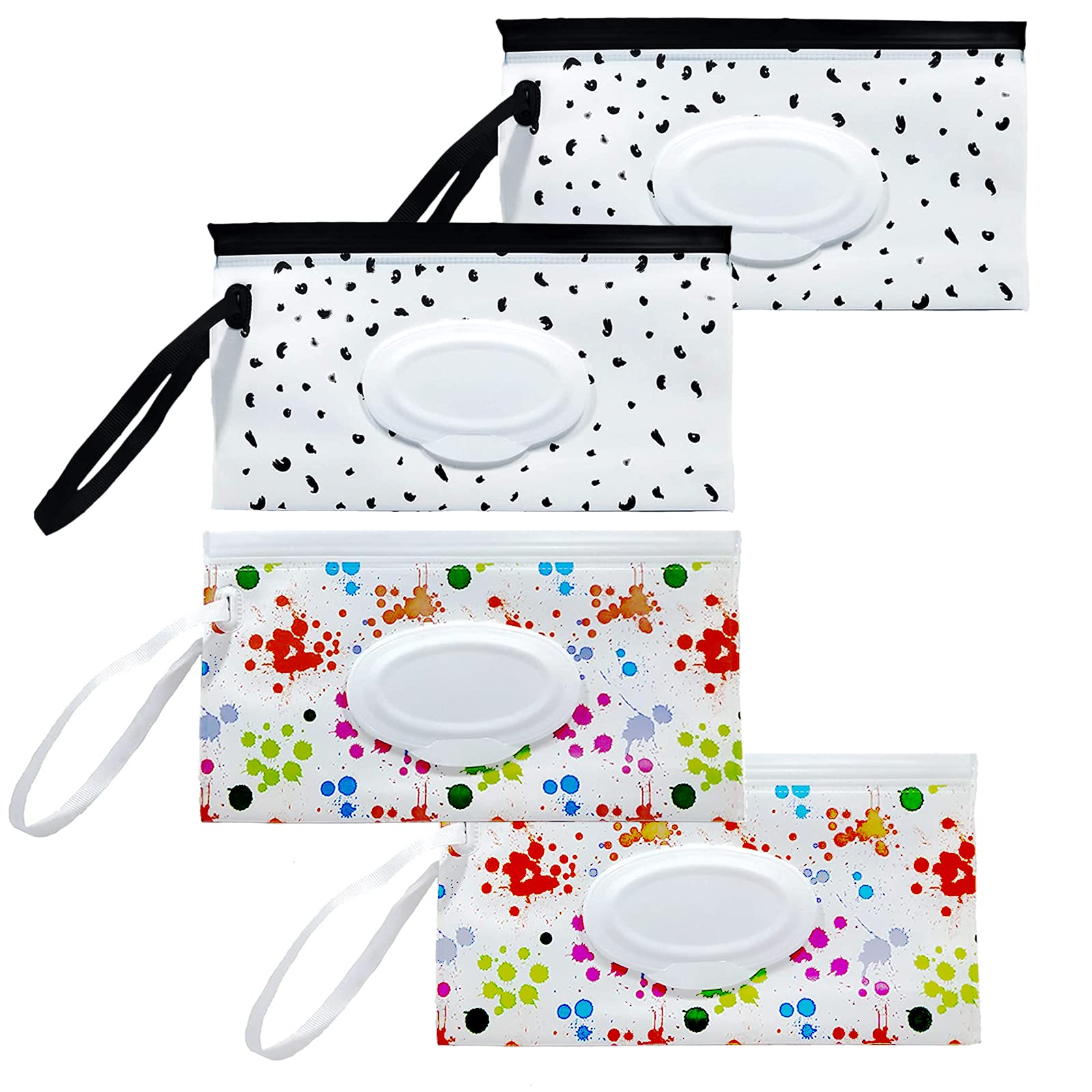 Algopix Similar Product 16 - 4 Pack Wet Wipe Pouch Portable Wet