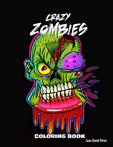 Algopix Similar Product 12 - Crazy Zombies Coloring Book Black