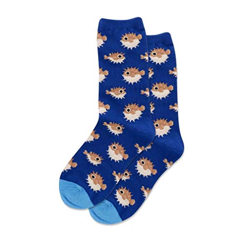 Algopix Similar Product 11 - Hotsox Kids Pufferfish Crew Socks 1