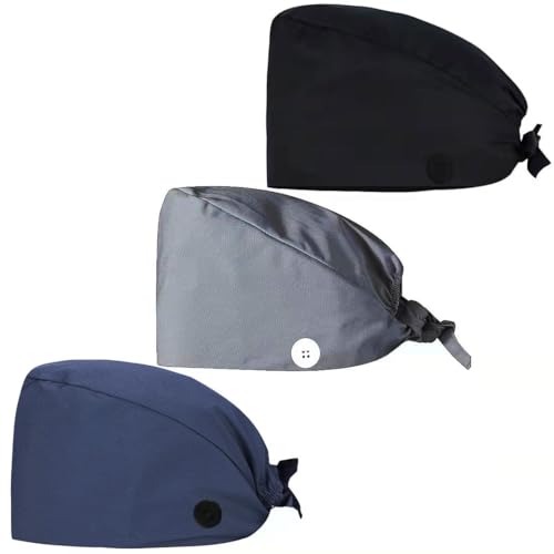 Algopix Similar Product 10 - Surgical Scrub Cap with Button Floral