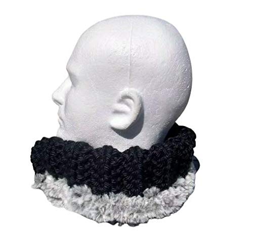 Algopix Similar Product 7 - Faux Fur Rib Cowl Neck Warmer Scarf