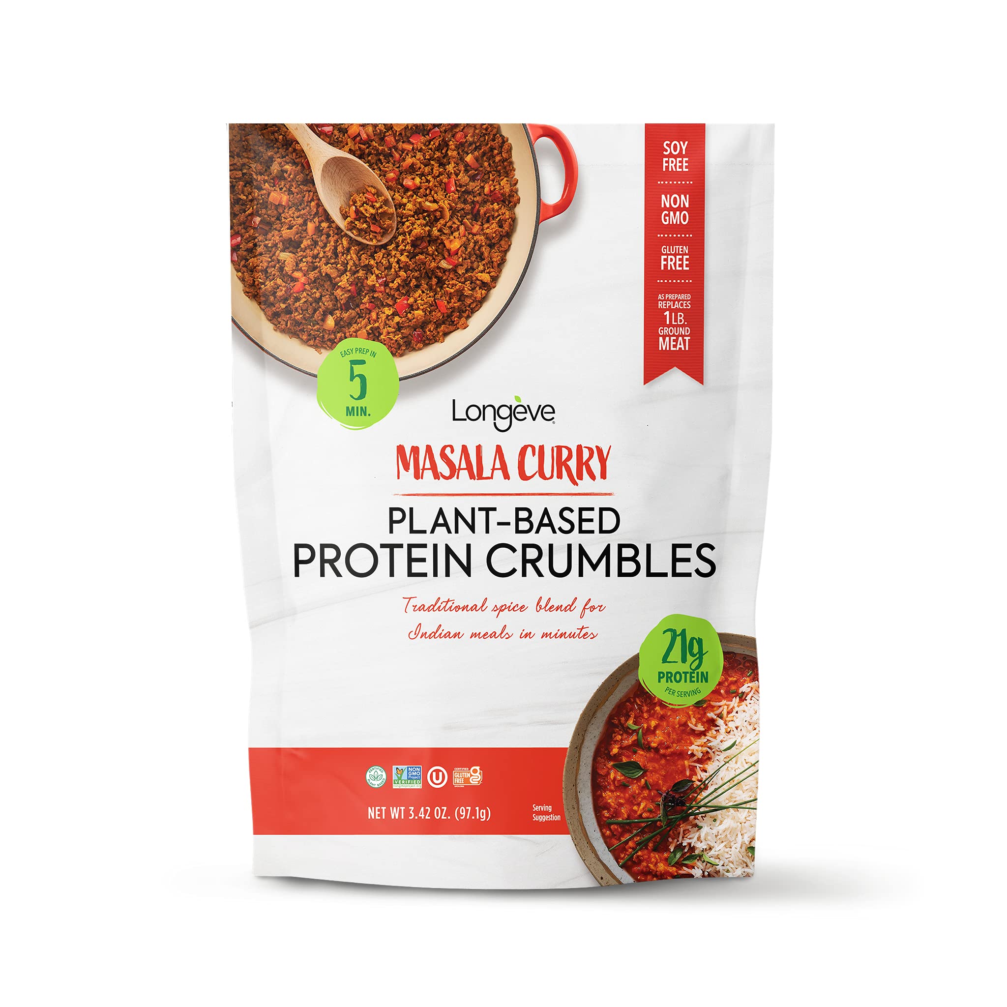 Algopix Similar Product 4 - Longve PlantBased Meatless Crumbles 