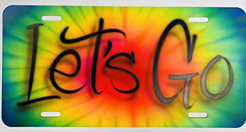 Algopix Similar Product 15 - Airbrush Aluminum Car tag Tye Dye