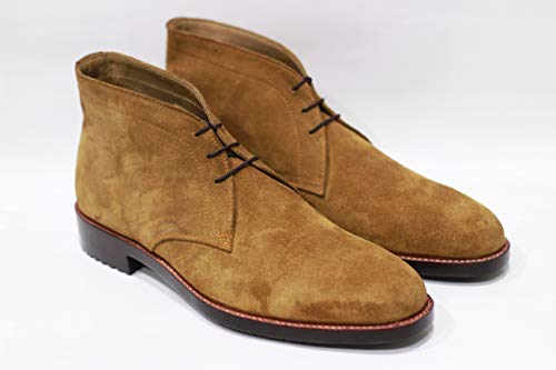 Algopix Similar Product 7 - New Handmade Men Brown Suede Chukka
