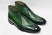 Algopix Similar Product 15 - Handmade Men Green Leather Chukka High