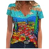 Algopix Similar Product 18 - Hmazy Womens Short Sleeve Tops V Neck