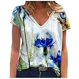 Algopix Similar Product 2 - Hmazy Womens Short Sleeve Tops V Neck