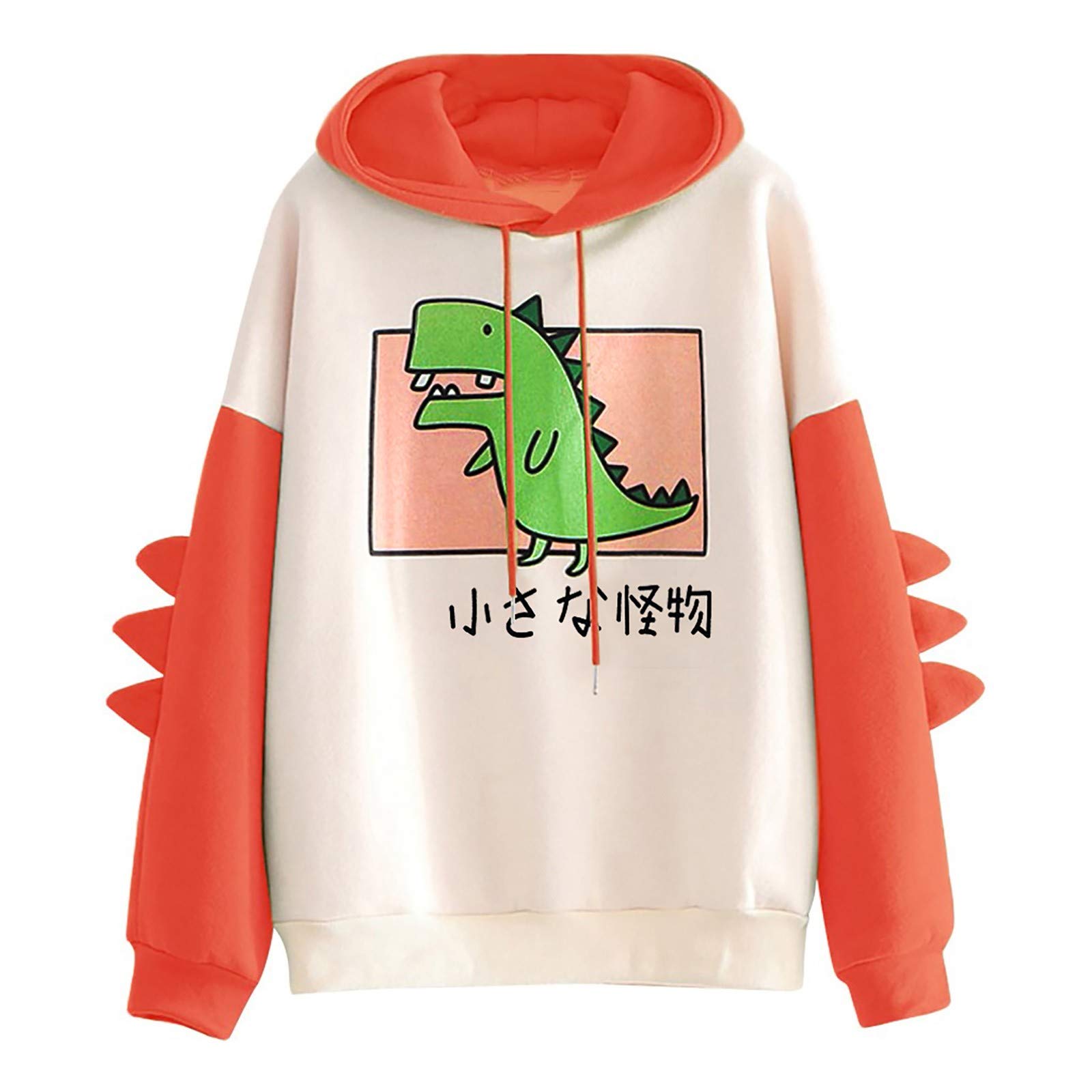 Algopix Similar Product 4 - Mimacoo Cute Dinosaur Print Hoodie for