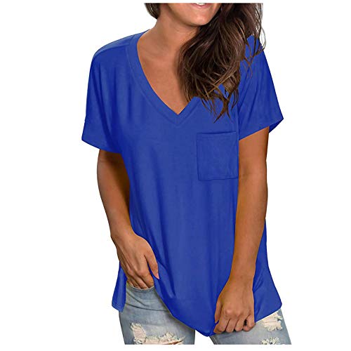 Algopix Similar Product 19 - Hmazy Tops for Women Soild Color V