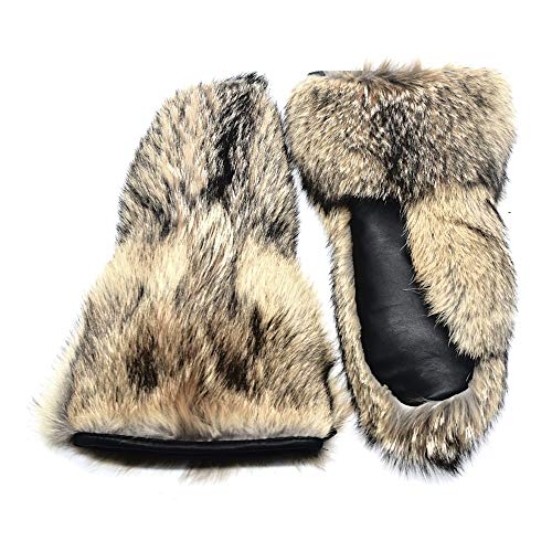 Algopix Similar Product 3 - Winter men's coyote fur mittens