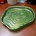 Algopix Similar Product 2 - Green with Gold Metallic Tree Stump Tray