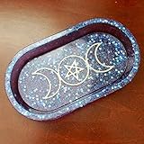 Algopix Similar Product 2 - Purple Holographic Glitter Triple Moon