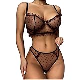 Algopix Similar Product 19 - OLOPE Pink Lace Babydoll 2 Piece Sexy