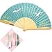 Algopix Similar Product 3 - FIVE FLOWER Small Folding Hand Fans for