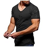Algopix Similar Product 10 - Photno Mens Plus Size V Neck Zipper