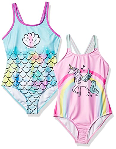 Algopix Similar Product 17 - ST EVE Girls Swimwear Blue Unicorn
