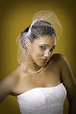 Algopix Similar Product 5 - High Fashion Scallop Birdcage Veil by